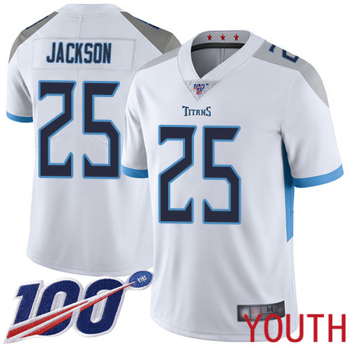 Tennessee Titans Limited White Youth Adoree  Jackson Road Jersey NFL Football #25 100th Season Vapor Untouchable->tennessee titans->NFL Jersey